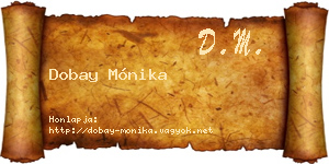 Dobay Mónika névjegykártya
